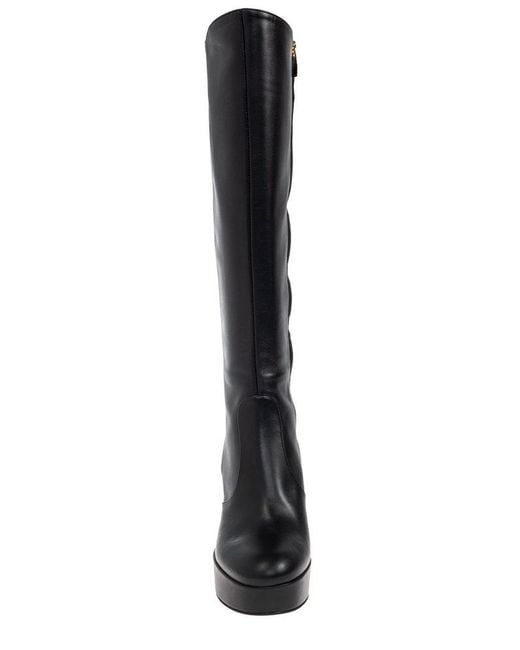 Gianvito Rossi Black Platform Boots 'Portree'
