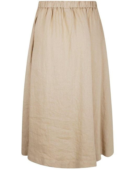 Aspesi Natural Flare Midi Skirt