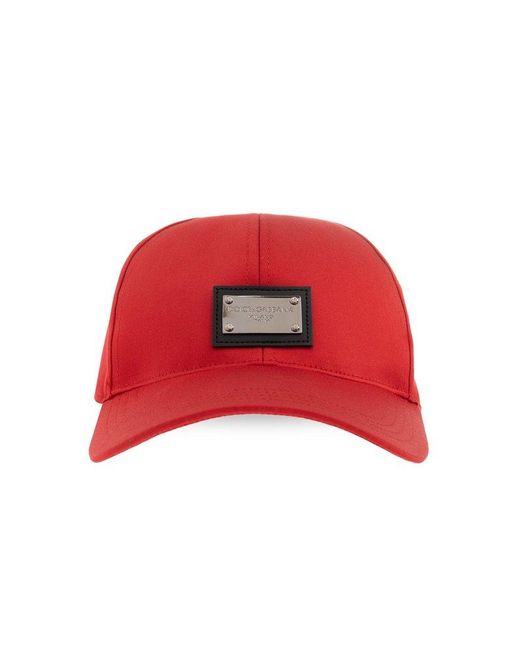 Dolce & Gabbana Red Baseball Cap, for men