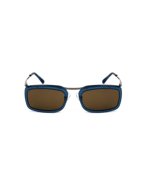 Linda Farrow Black X Dries Van Noten Rectangular Frame Sunglasses