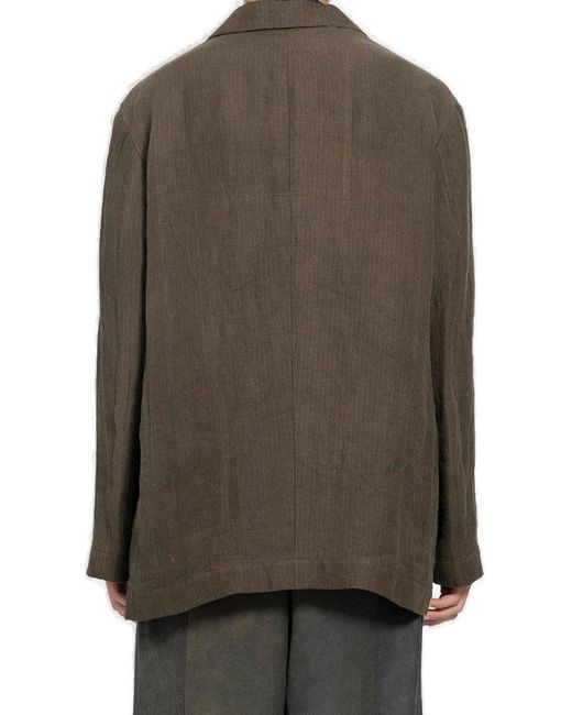 Ziggy Chen Brown Sinngle Breasted Long Sleeved Jacket for men