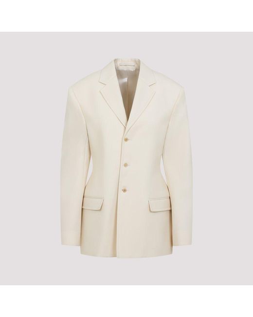 Carven Natural Tailored Blazer Jacket