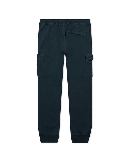 Stone Island Blue Compass Badge Drawstring Track Pants for men