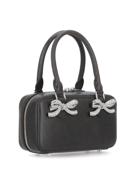 Self-Portrait Black Zip-Up Mini Tote Bag