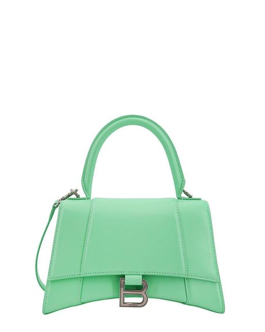 Balenciaga Green Hourglass Small Tote Bag