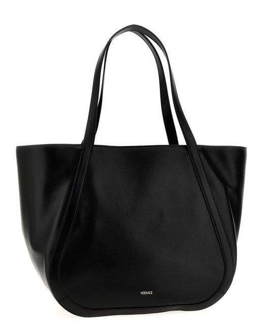 Versace Black Greca Goddess Tote Bag