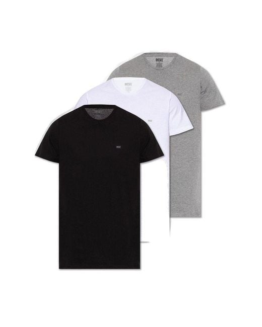 DIESEL Black Umtee 3 Pack T-shirts for men