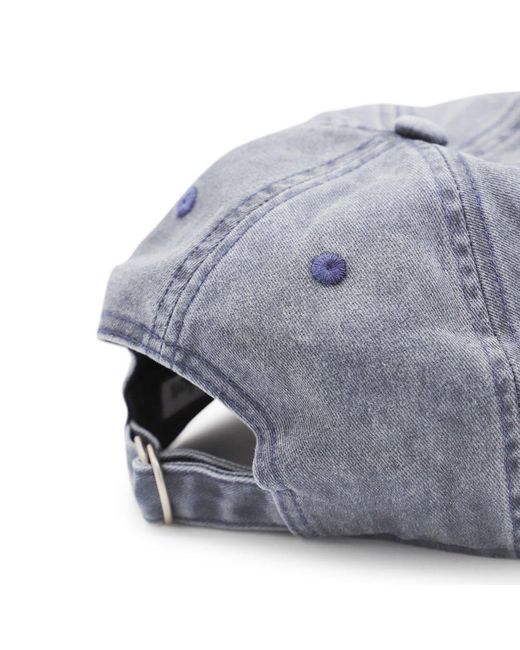 Acne Gray Logo Embeoidered Curved Peak Cap for men
