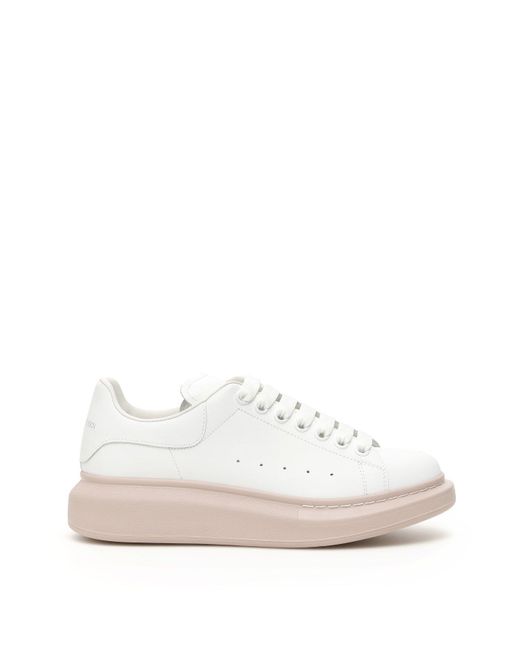 Alexander McQueen White 'oversized Sneaker' In Leather With Contrast Outsole
