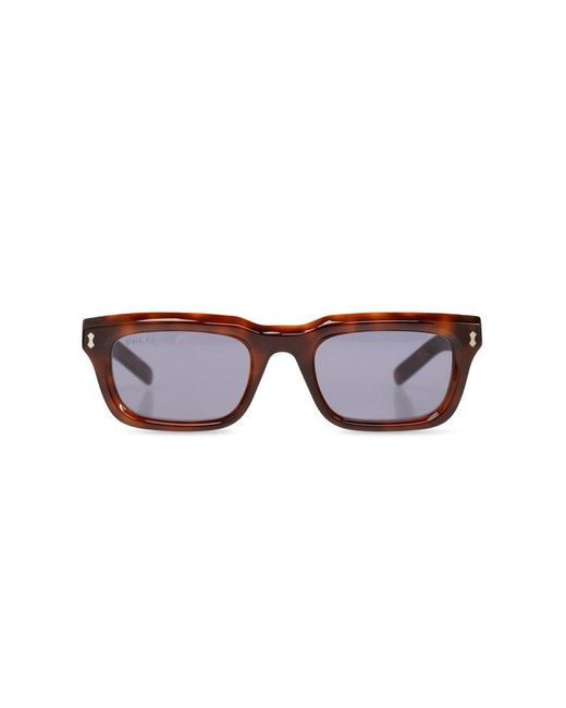 Gucci Brown Tortoiseshell Sunglasses, for men