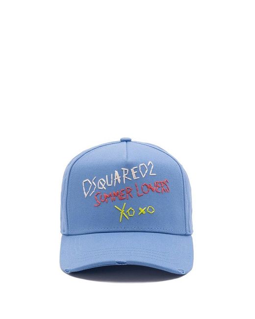 DSquared² Blue Baseball Cap for men