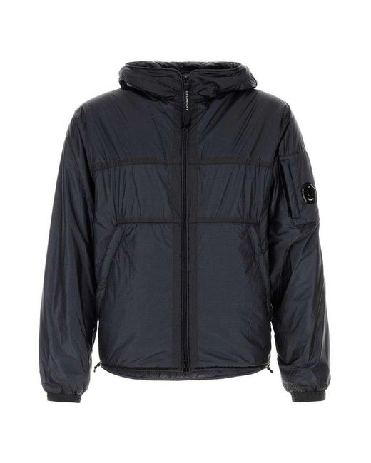 C P Company Blue Hooded Jacket for men