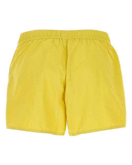 Isabel Marant Yellow Vicente Logo Embroidered Swim Shorts for men