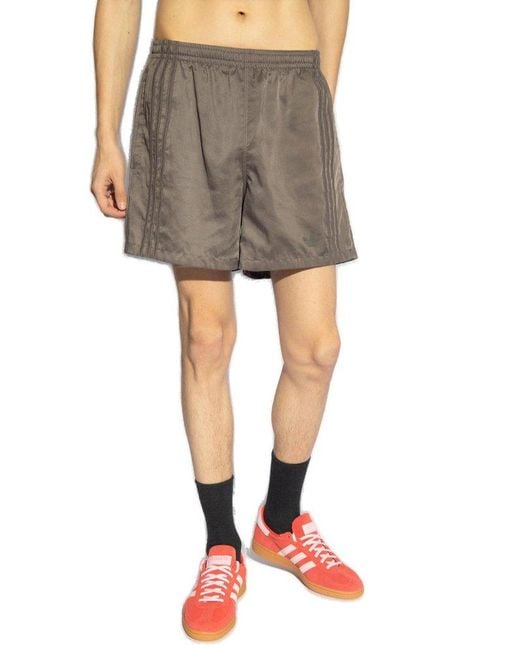 Adidas Originals Gray Shorts With Logo, for men