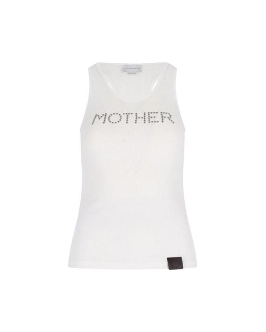 Stella McCartney White Mother Studded Tank Top