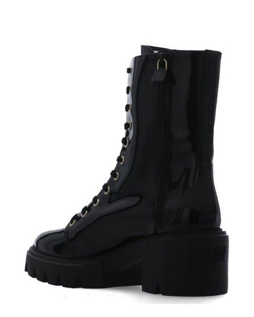 Black lace on sale up platform boots
