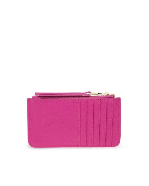 Versace Pink Card Case With Logo