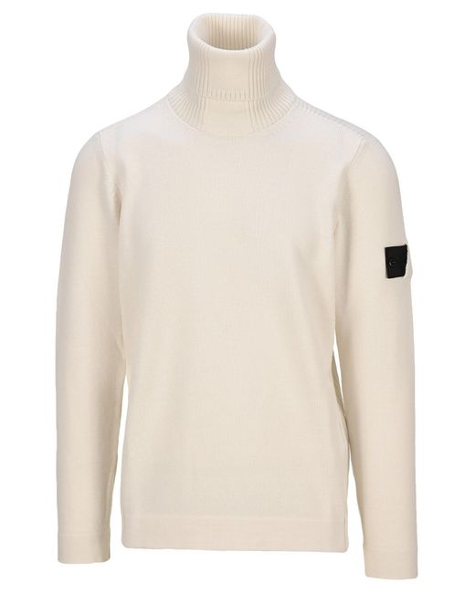stone island white turtleneck