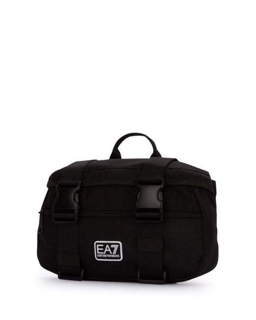 EA7 Black Logo Detailed Belt Bag for men
