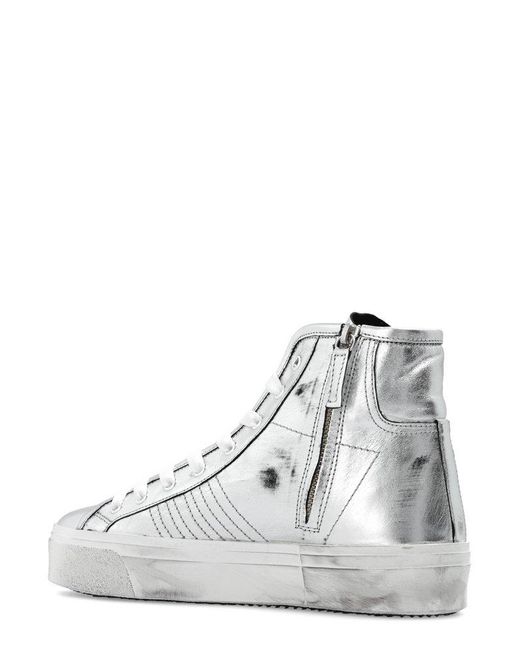 Philippe Model White Haute High-top Lace-up Sneakers