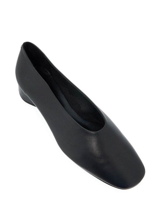 Aeyde Black Aeyde Delia Square-Toe Ballet Flats