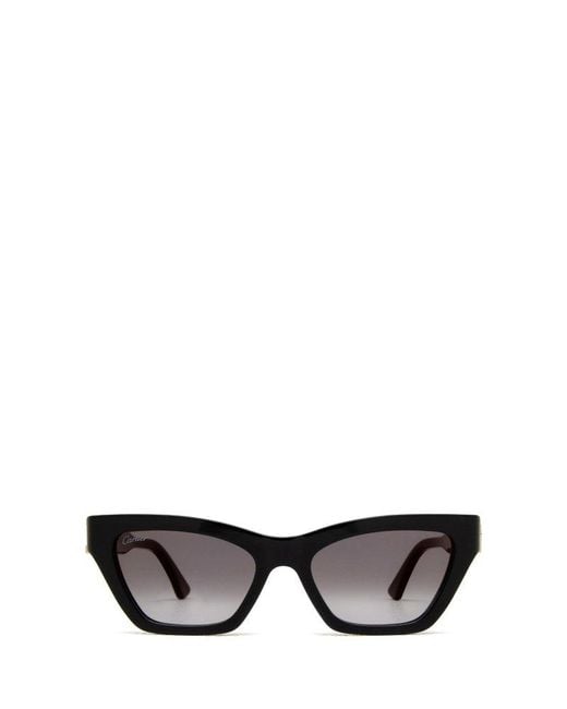 Cartier Black Cat-eye Frame Sunglasses