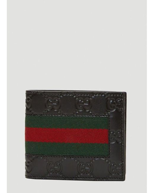 Gucci Red Signature Web Wallet for men