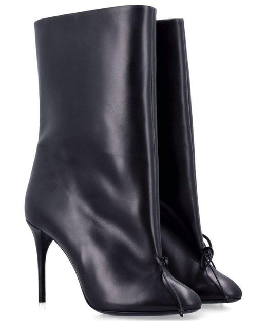 Alaïa Blue Decollete Low Ankle Boots