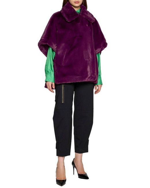 Blanca Vita Purple Mora Open-Front Blazer