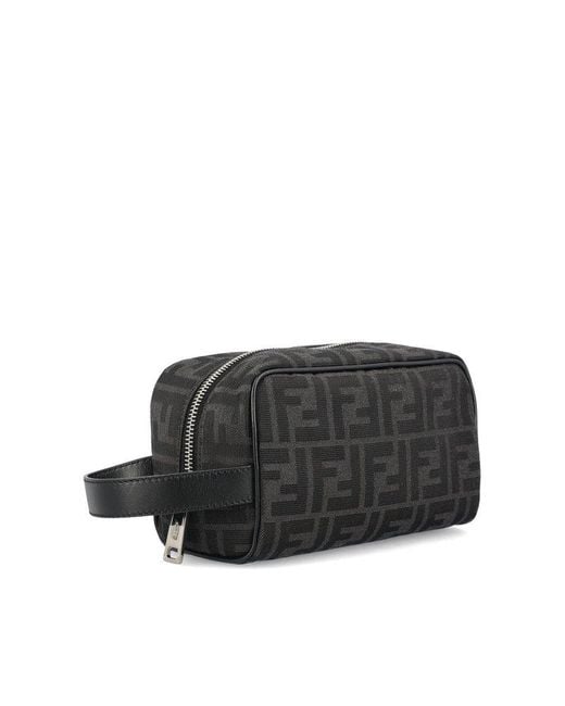 Fendi Black Ff Jacquard Small Toiletry Case for men