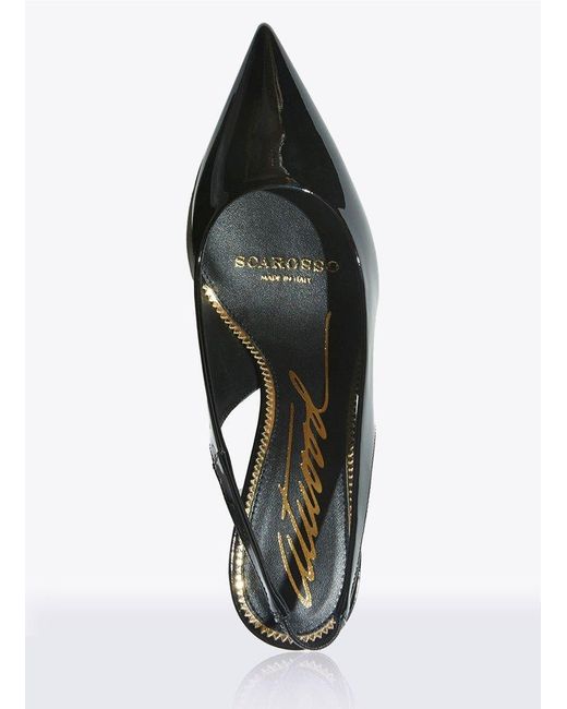 SCAROSSO Sutton Patent Pumps in Black | Lyst