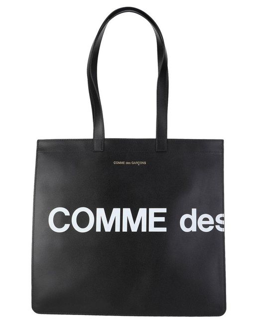 Comme des Garçons Black Huge Logo Printed Tote Bag