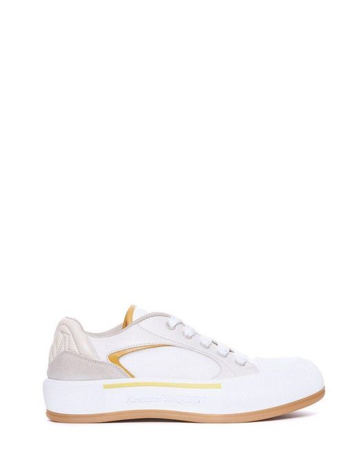 Alexander McQueen White Chunky-sole Lace-up Sneakers for men
