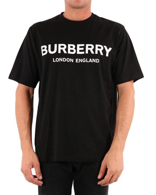 Burberry Cotton Black T-shirt Logo for Men - Save 6% | Lyst Canada