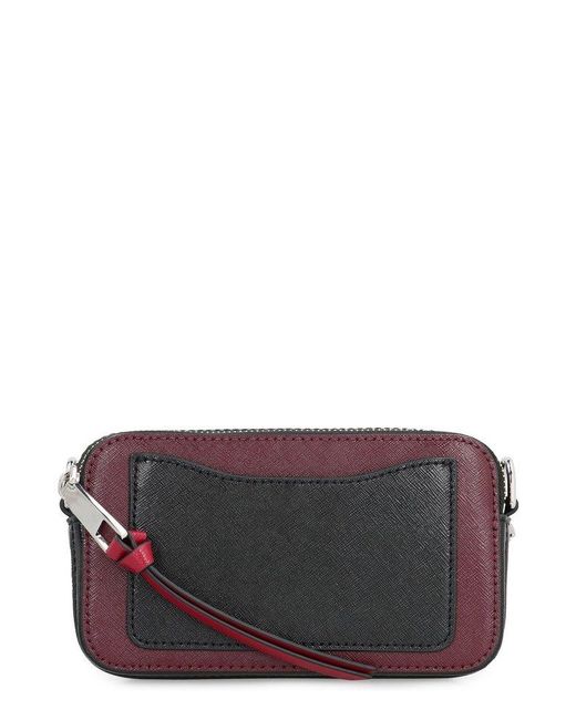 Marc Jacobs Purple The Snapshot Logo Plaque Crossbody Bag