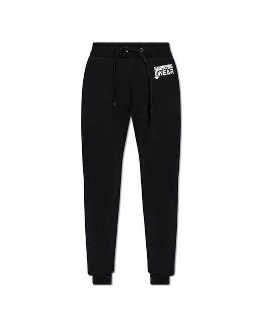 Moschino Black Sweatpants With Logo, for men