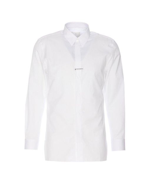 Givenchy White 4g Jacquard Long-sleeved Shirt for men