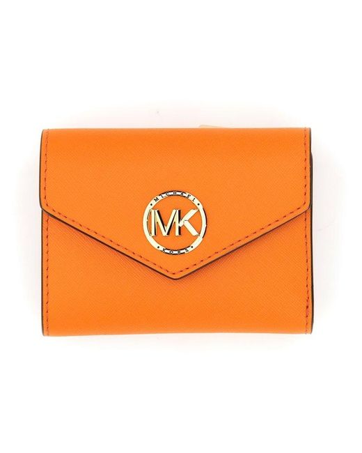 MICHAEL Michael Kors Orange Greenwich Trifold Wallet