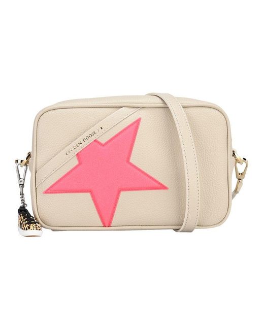 Golden Goose Deluxe Brand White Star Patch Zipped Shoulder Bag