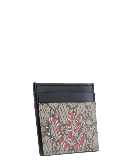 Kingsnake print GG Supreme card case