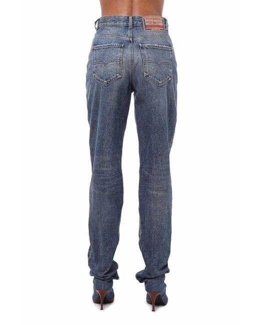 DIESEL Denim 1956 High-rise Straight Jeans in Blue | Lyst