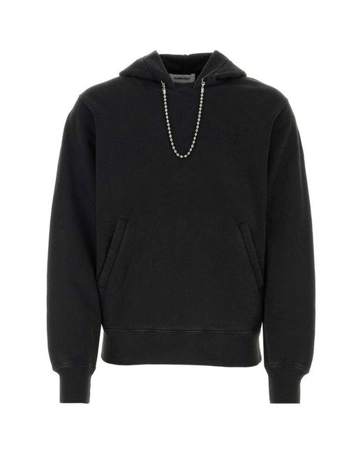 Ambush Black Cotton Oversize Sweatshirt for men