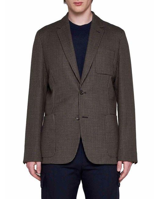 Paul Smith Gray Plaid Single-breasted Jacket for men