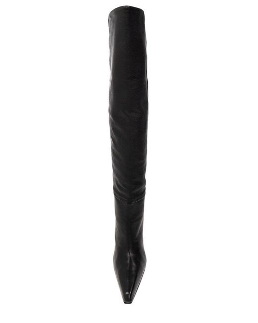Paris Texas Black Jane Knee-High Boots