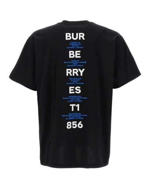 Burberry Black Photography Printed Crewneck T-shirt for men