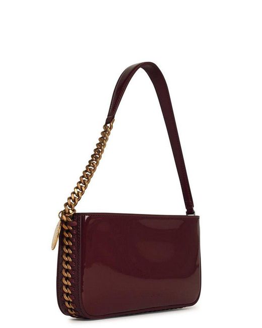 Stella McCartney Purple Chain-Linked Clutch Bag