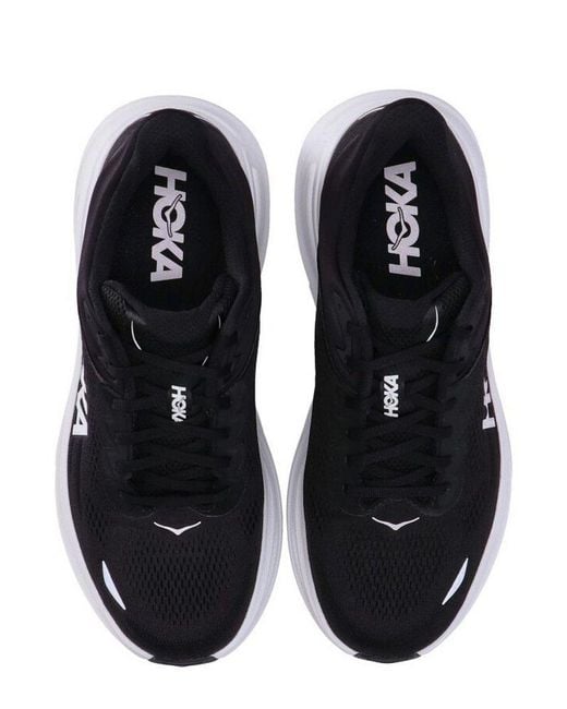 Hoka One One Black Bondi 9 Lace-Up Sneakers for men