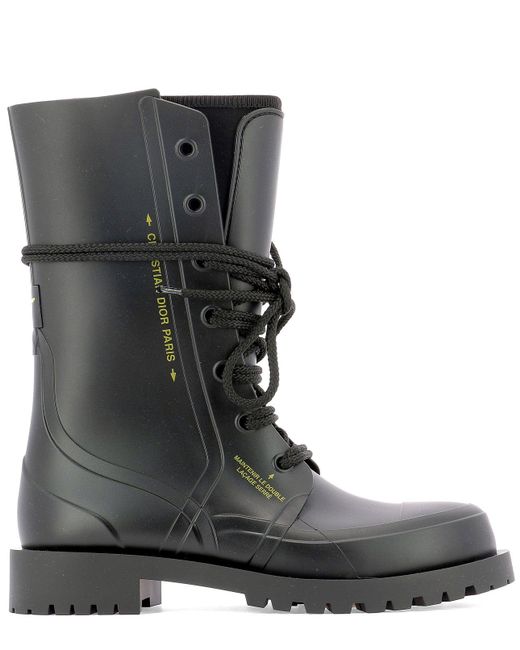 Dior Black Camp Rubber Ankle Boot