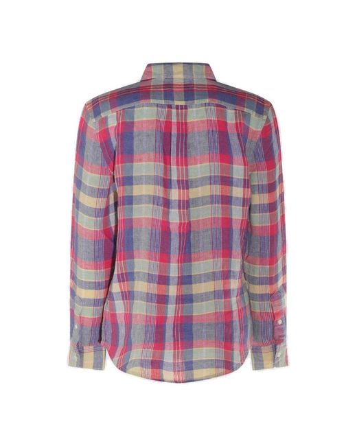 Polo Ralph Lauren Pink Long Sleeved Logo Embroidered Shirt