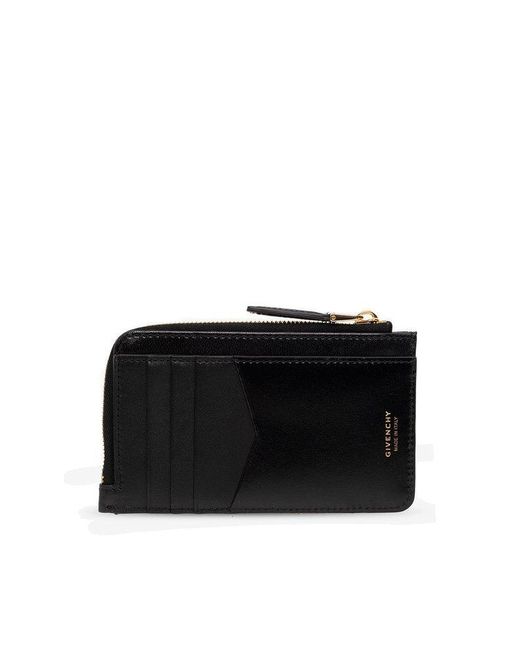 Givenchy G Cut Zip Coated Canvas & Leather Card Case in Black | Lyst  Australia